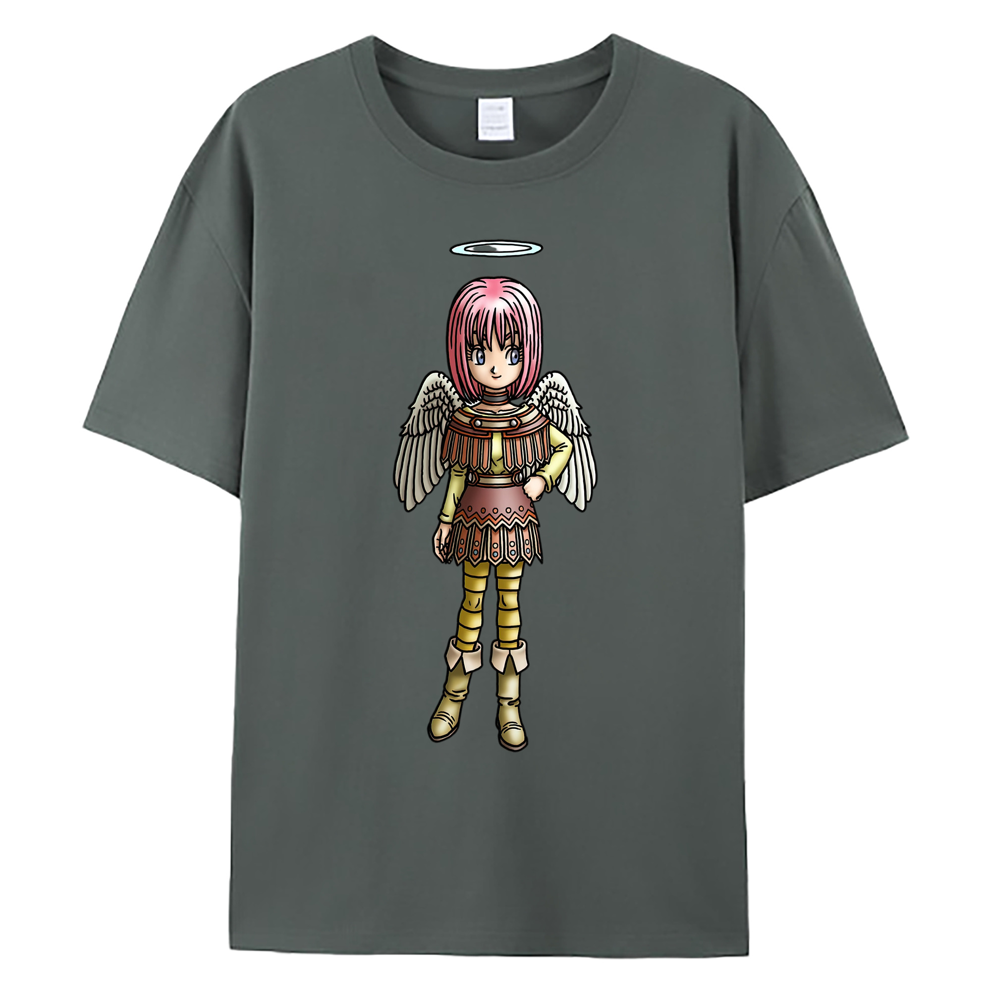 （画像用） ドラゴンクエスト Doragon Kuesuto Dragon Quest 綿100％ メンズ半袖Tシャツ｜肌触りやわらか＆通気性